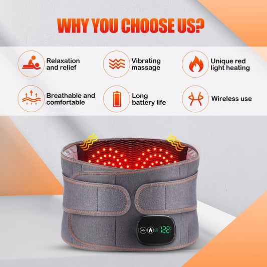 3-in-1 Lumbar Support Belt: Massage – Heat Therapy – Regeneration Therapy